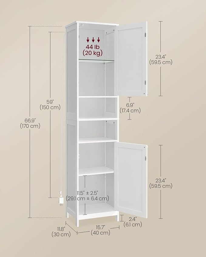 VASAGLE Tall Bathroom Cabinet - Image 6