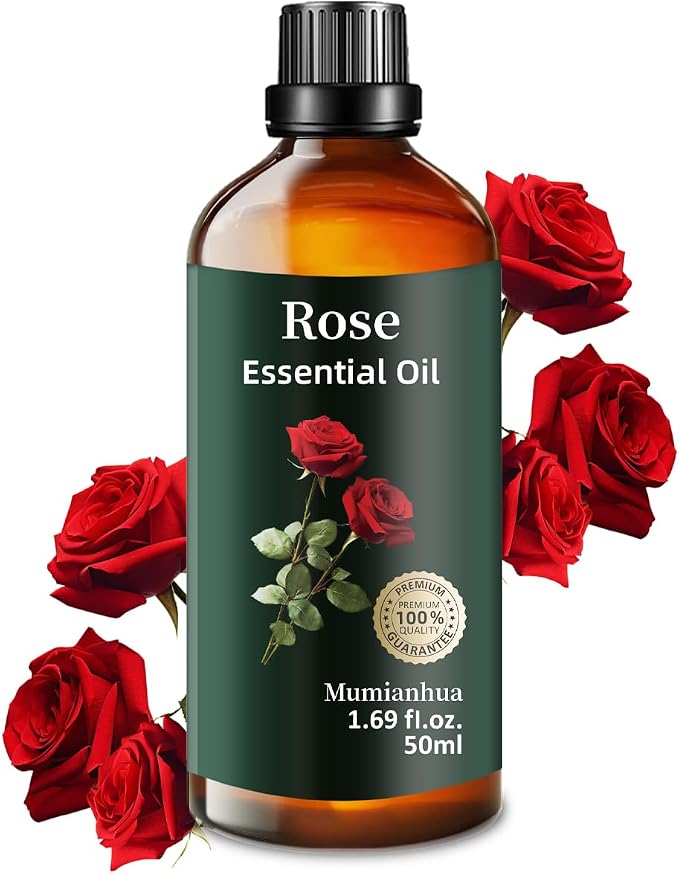 Pure Rose Essential Oil, Mumianhua Natural Rose Oil by Mumianhua