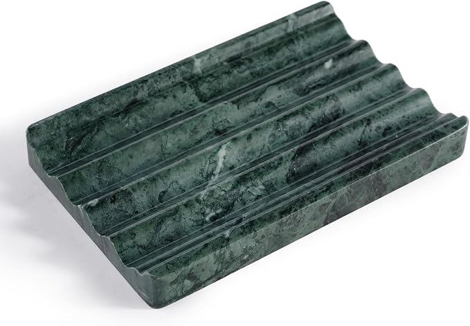 Marble Soap Dish, Soap Holder for Shower, Easy Cleaning Stone Soap Saver for by Karibiber