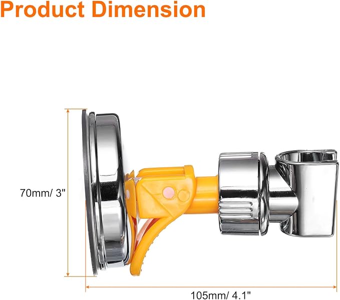 uxcell 2Pcs Shower Head Holder, Suction Cup Shower Head Holder, Handheld - Image 2