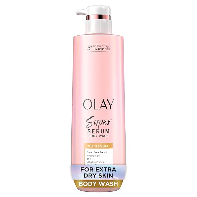 Olay Super Serum Body Wash for Extra Dry Skin, 24hr Long Lasting Hydration by Olay