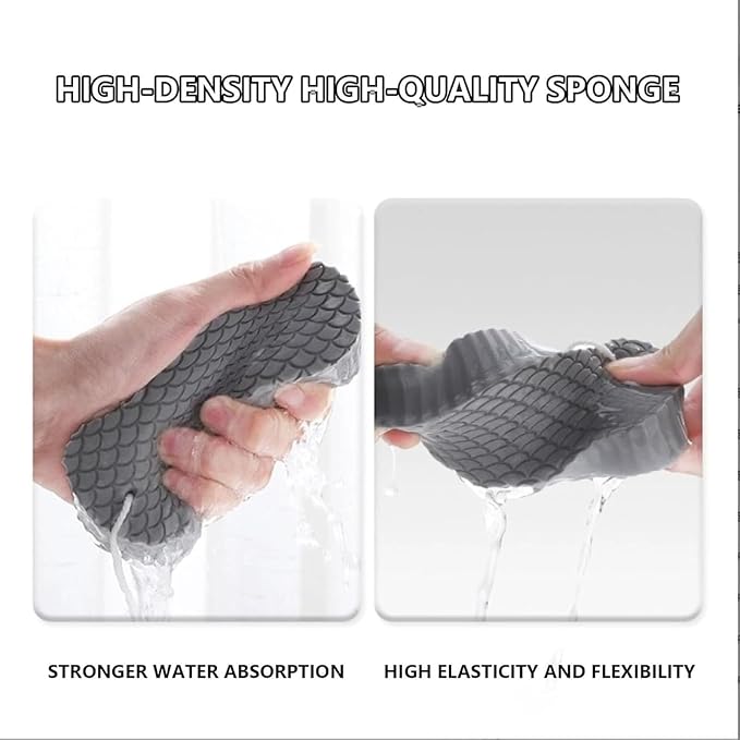 Magic Exfoliating Bath Sponge, 3D Super Soft Exfoliating Bath Sponge, Gentle & - Image 5