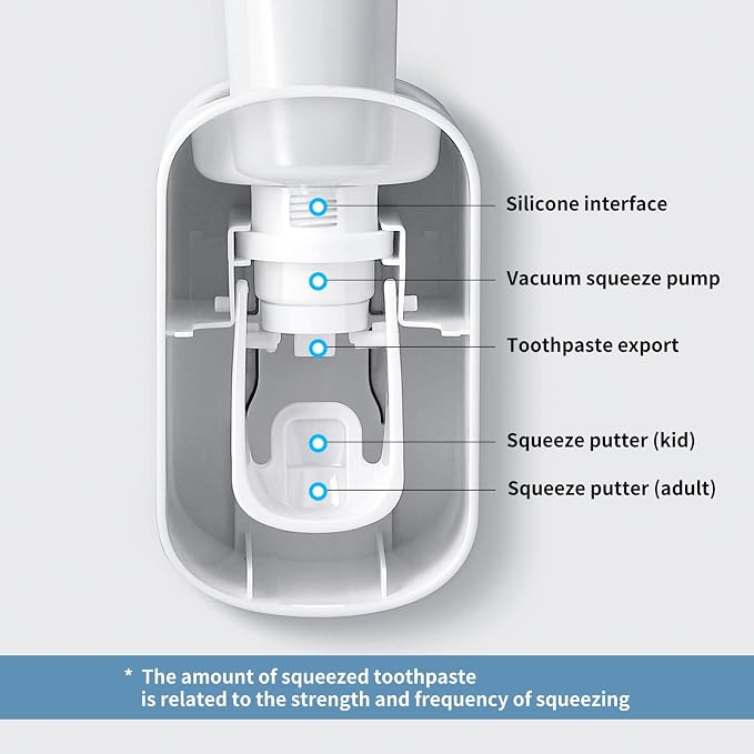 MOPMS Toothpaste Dispenser Wall Mounted - Image 6