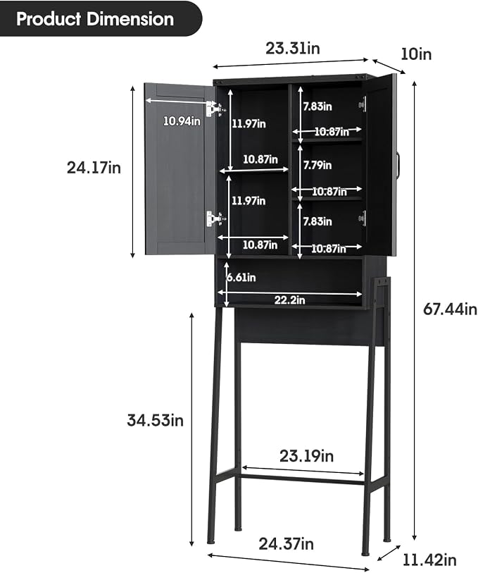Over The Toilet Storage Cabinet - Image 2