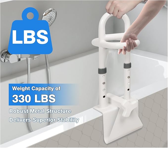 Adjustable Bathtub Safety Rail, Shower Grab Bars Handle - Image 3