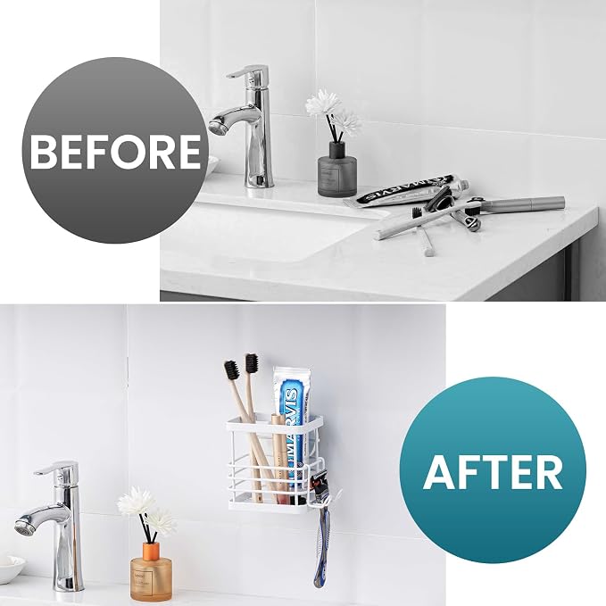 TAILI Patented Suction Cup Toothbrush Holder, Stainless Steel Anti-Puddling - Image 9