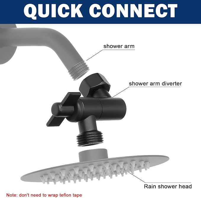 NearMoon Adjustable Shower Head Extension Adapter, SUS304 Stainless Steel - Image 7
