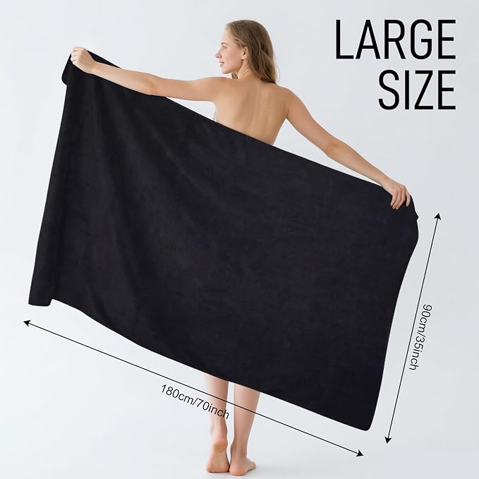 SUNLAND Microfiber Gym Bath Towel Ultra Soft Travel Camping Towel Super - Image 2