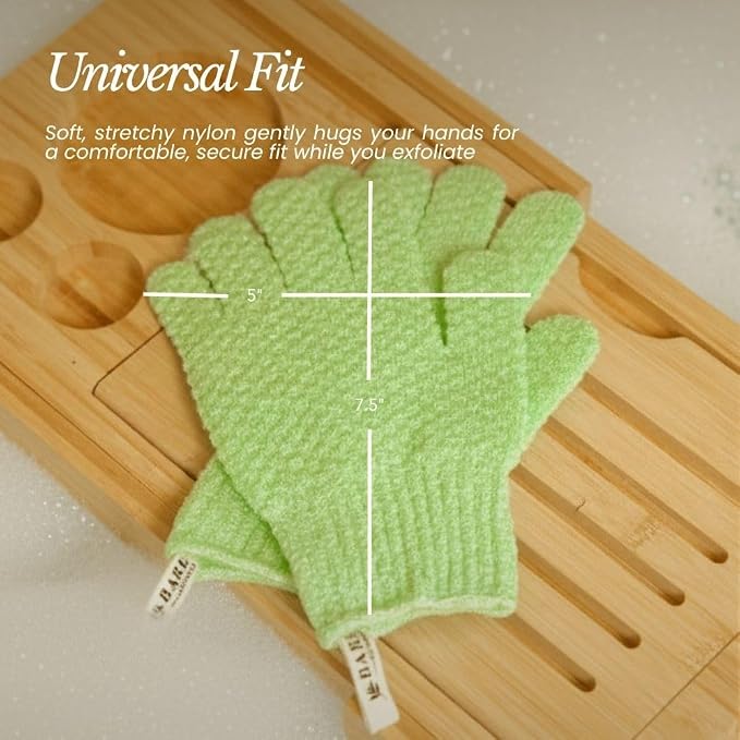 Bare Botanics 4 Pack White Exfoliating Gloves - Image 4