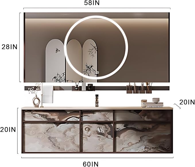 60IN Modern Bathroom Vanity - Image 2