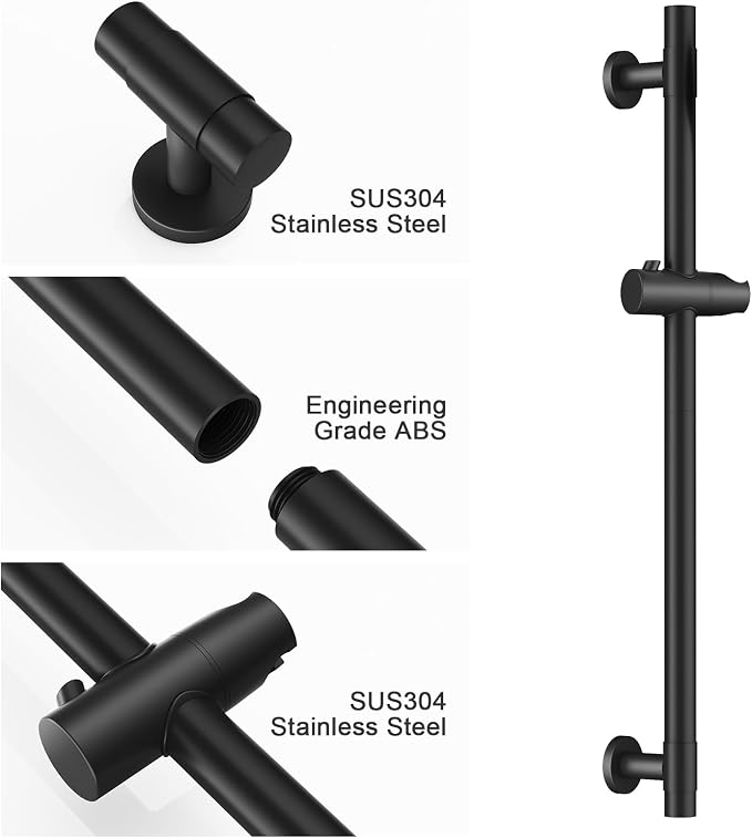 Shower Slide Bar Handheld Shower Head - Image 4