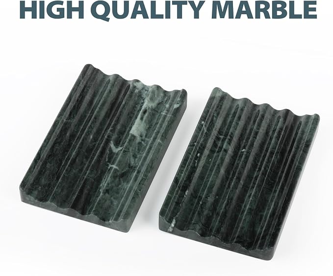Marble Soap Dish, Soap Holder for Shower, Easy Cleaning Stone Soap Saver for - Image 6