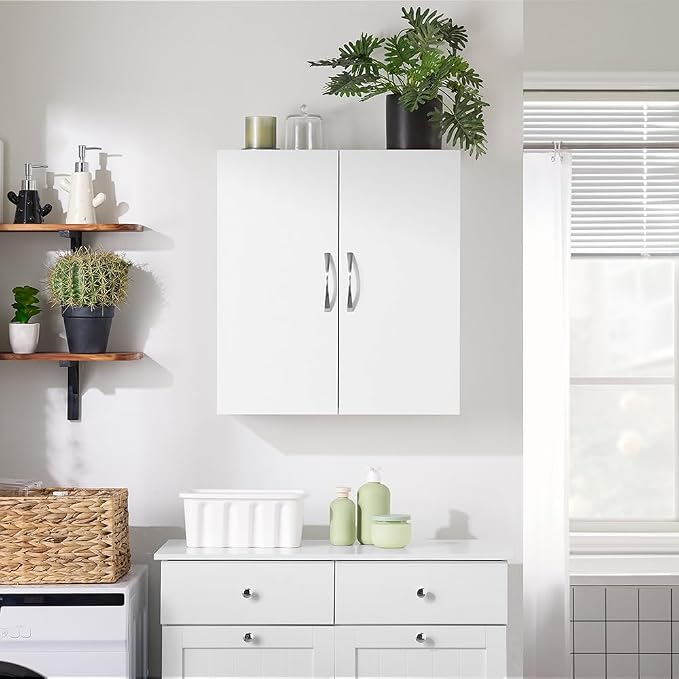 SoBuy Narrow Bathroom Wall Cabinet Over The Toilet Storage, Small Space Wall - Image 8