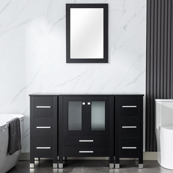 LUCKWIND 48" Bathroom Vanity Sink Combo, 24-inch Main Cabniet by LUCKWIND