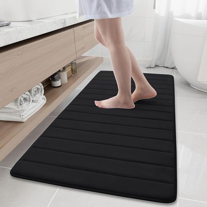 Buganda Memory Foam Bath Mat, Ultra Soft and Non-Slip Bathroom Rugs, Water by Buganda
