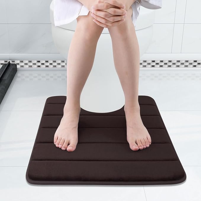Buganda Memory Foam U-Shaped Contour Toilet Rugs, Non Slip Absorbent, Thick - Image 3