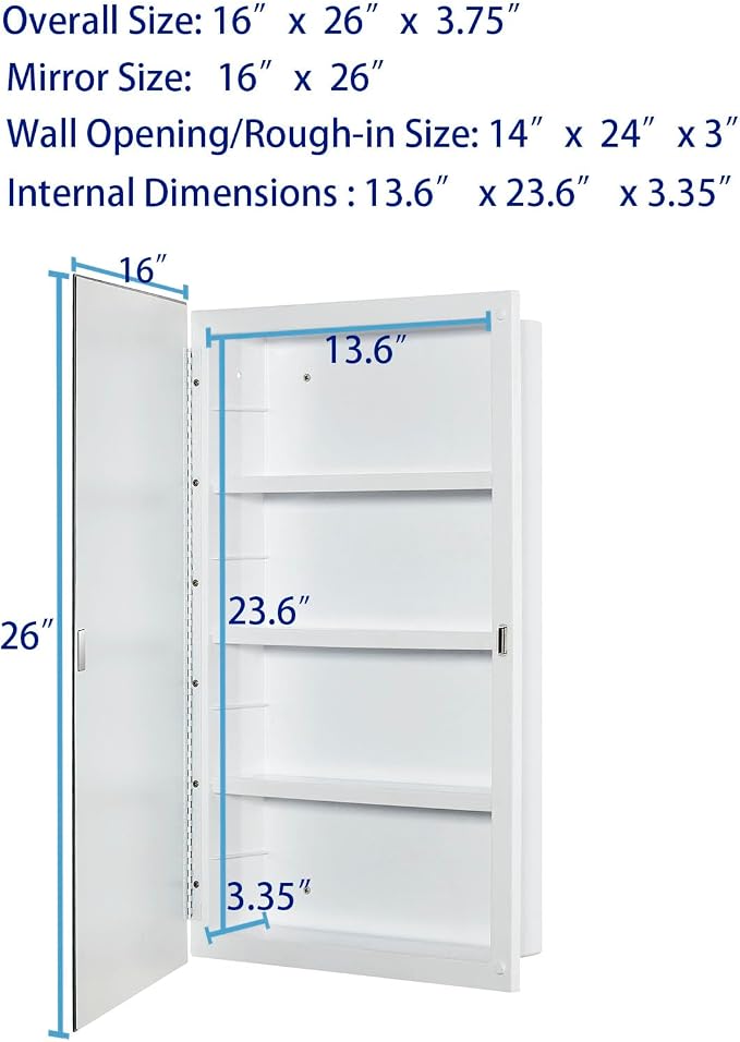 Plastic Medicine Mirror Cabinet - Image 3