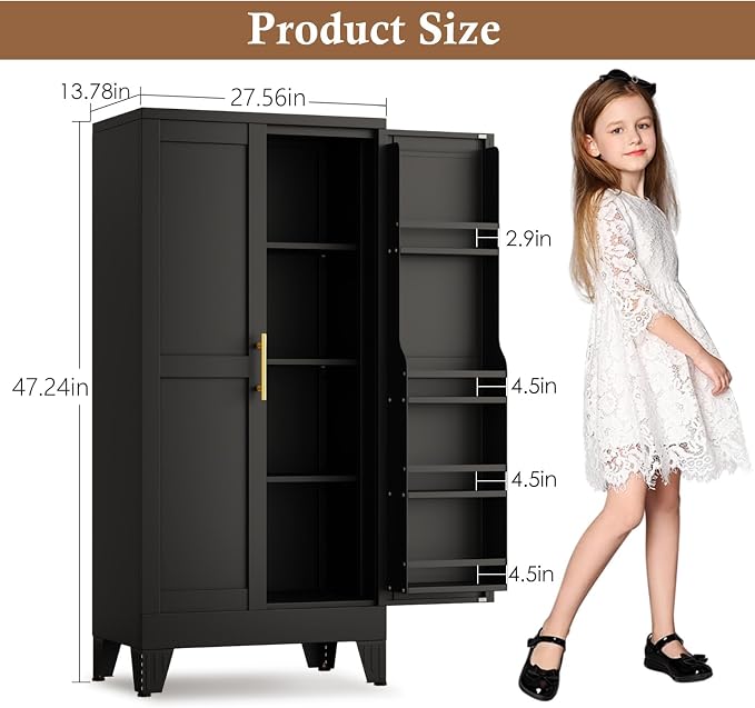 Metal Kitchen Pantry Cabinet, Storage Cabinets - Image 2