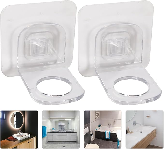 Garneck 2 Pcs Shower Gel Holders Wall-mounted Adhesive Storage Racks - Image 5