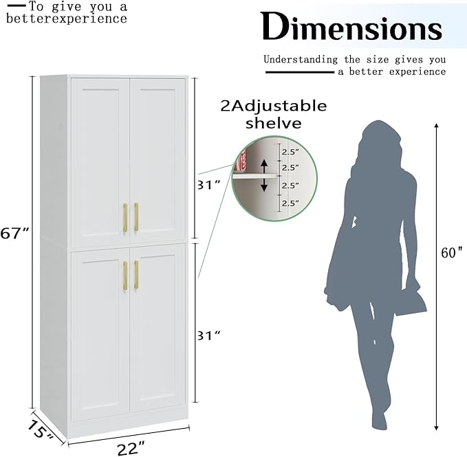 Storage Cabinet, Kitchen Pantry - Image 3