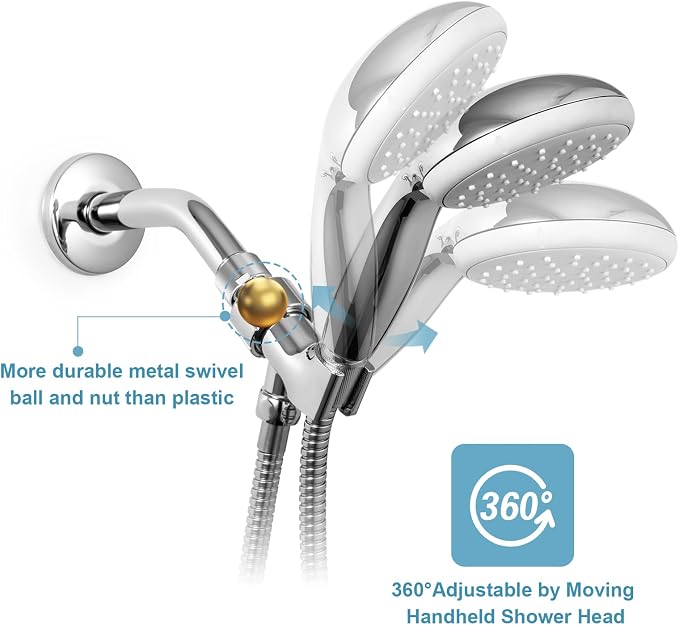 OFFO Shower Head Holder with Solid Metal Ball Joint - Image 2