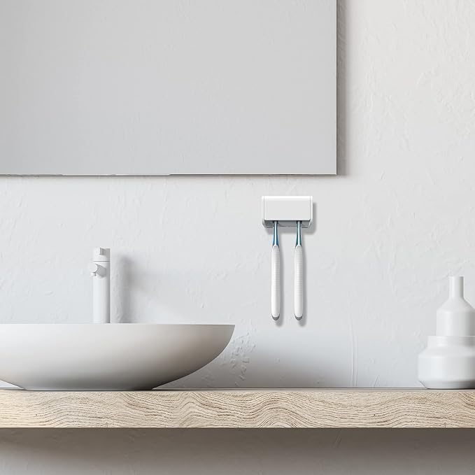 2 Pcs Toothbrush Holder Wall Mounted - Image 6