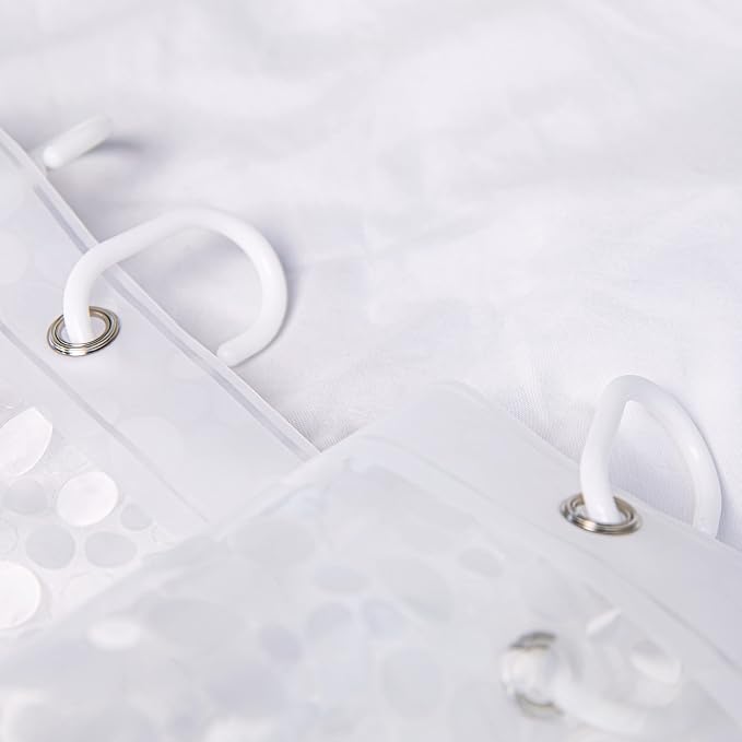 NTBAY EVA Semi-Transparent Clear Shower Curtain - Image 3