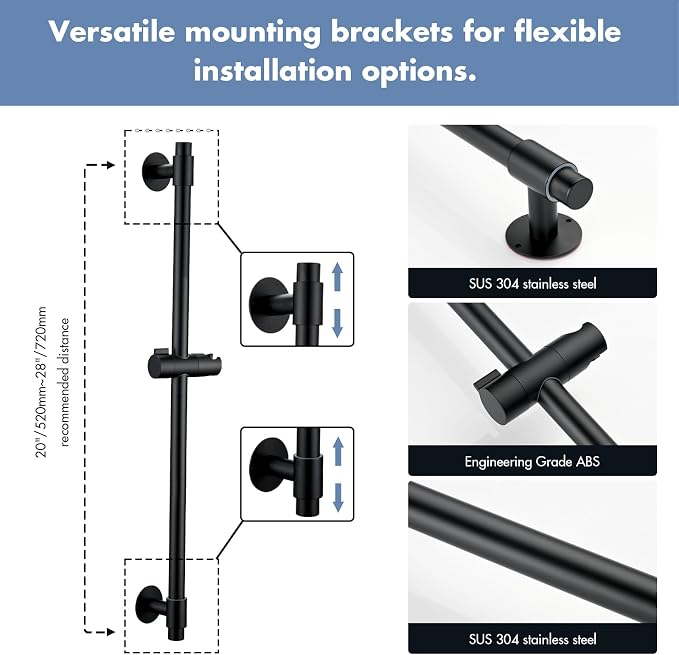 Adjustable Shower Slide Bar - Image 3