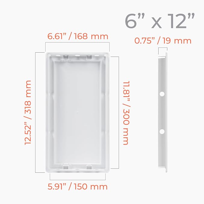6x12 Inch White Access Panel – ABS Plastic Rectangular Wall & Ceiling Access - Image 2