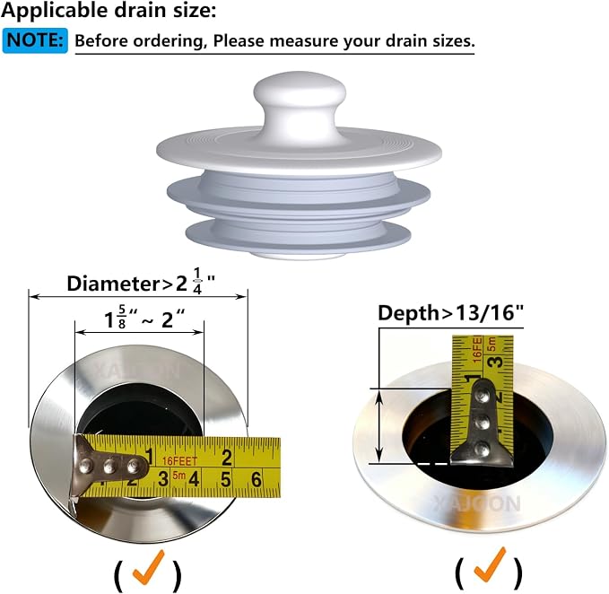 Bathtub Drain Stopper, Drain Plug, Silicone Stopper - Image 5