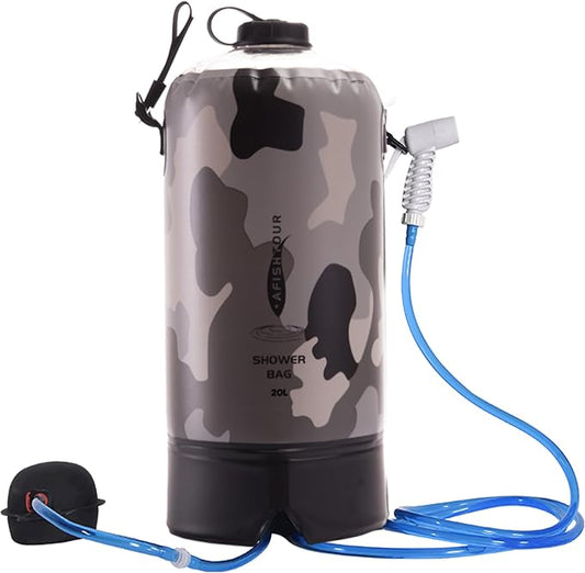 Portable Camping Shower Bag - 10L/2.2 Gallons Solar Shower Water Bag by AFISHTOUR
