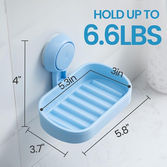 TAILI Soap Dish Bar Holder Suction Cup, SoapSaver - Image 4
