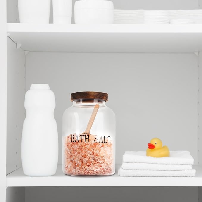 74 oz Glass Bath Salts Jar, Bath Salt Container - Image 7