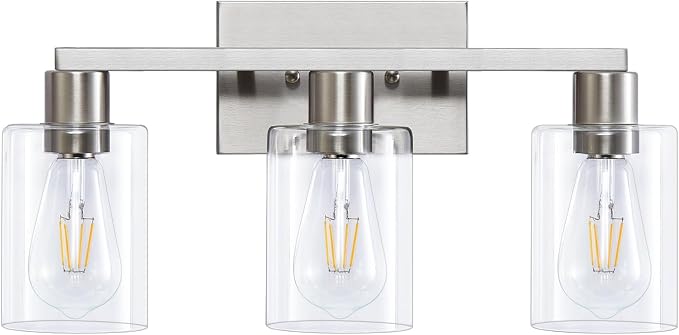 3-Light Vanity Lights, Brushed Nickel Vanity Light, by SOPEASGlobalperspective