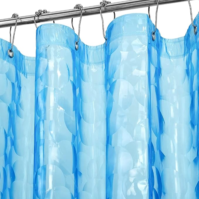 Ga-Geetopia Extra Long EVA 3D Blue Pearl Water Cube Plastic Shower Curtain Liner by Ga-Geetopia