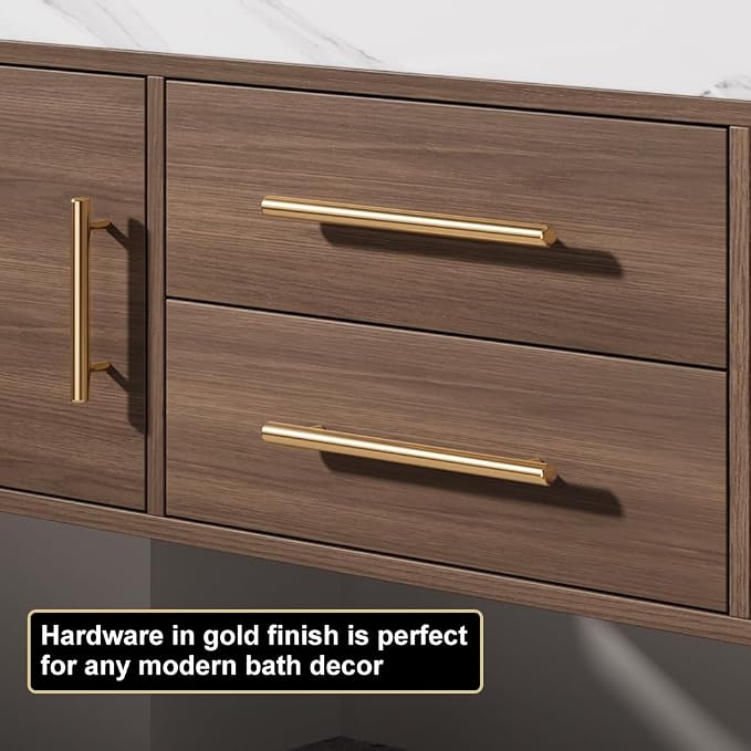 Bathroom Vanity with Sink 39" Floating Bathroom Vanity Sintered Stone Modern - Image 4