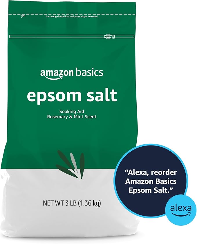Amazon Basics Epsom Salt Soaking Aid, Rosemary & Mint Scent, 3 pound - Image 5