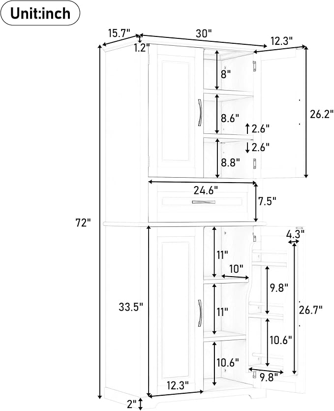 Polibi Bathroom Storage Cabinet - Image 2