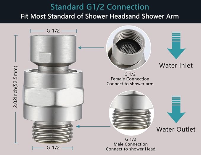 Shower Head Swivel Ball Adapter - Image 3