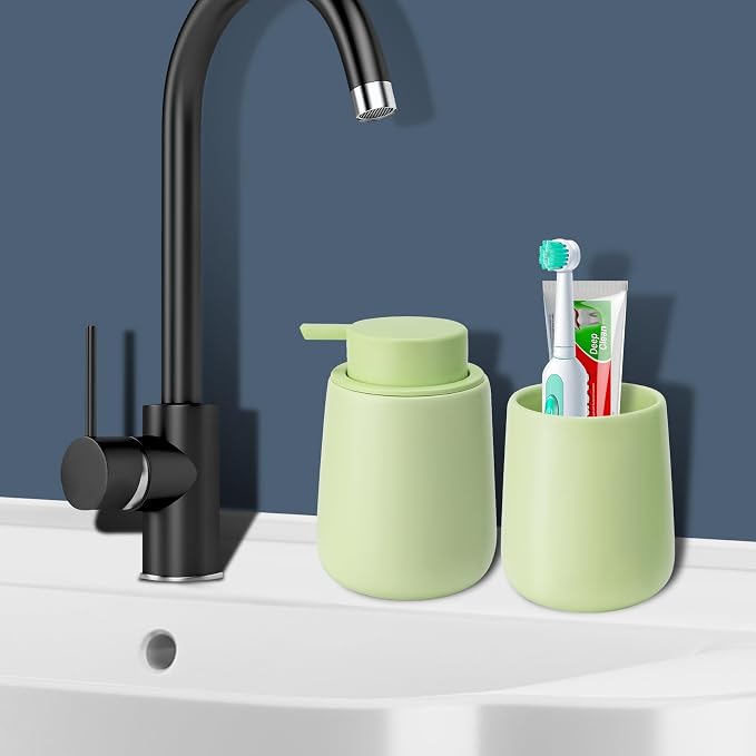Soap Dispenser Ceramic with Easy-to-Press Pump Hand Lotion Liquid Dispenser - Image 3