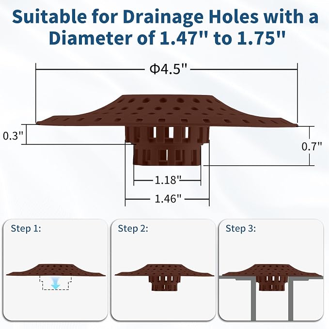 Bathtub Drain Hair Catcher, Tub Shower Drain Hair Trap/Strainer - Image 4