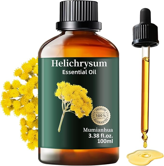 Helichrysum Essential Oil Pure, Mumianhua Natural Helichrysum Oil by Mumianhua
