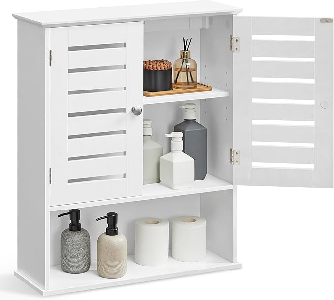 VASAGLE Bathroom Wall Cabinet, Medicine Cabinet, Wall-Mounted Bathroom Storage by VASAGLEbySONGMICSHOME