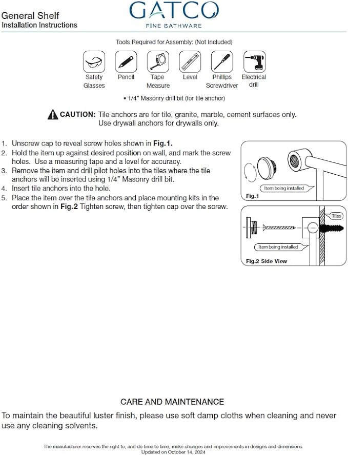 Gatco 1467 Elegant Shower Shelf - Image 4