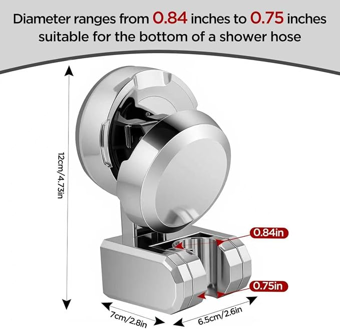 Shower Head Holder，Adjustable Shower Head Holder Suction - Image 5