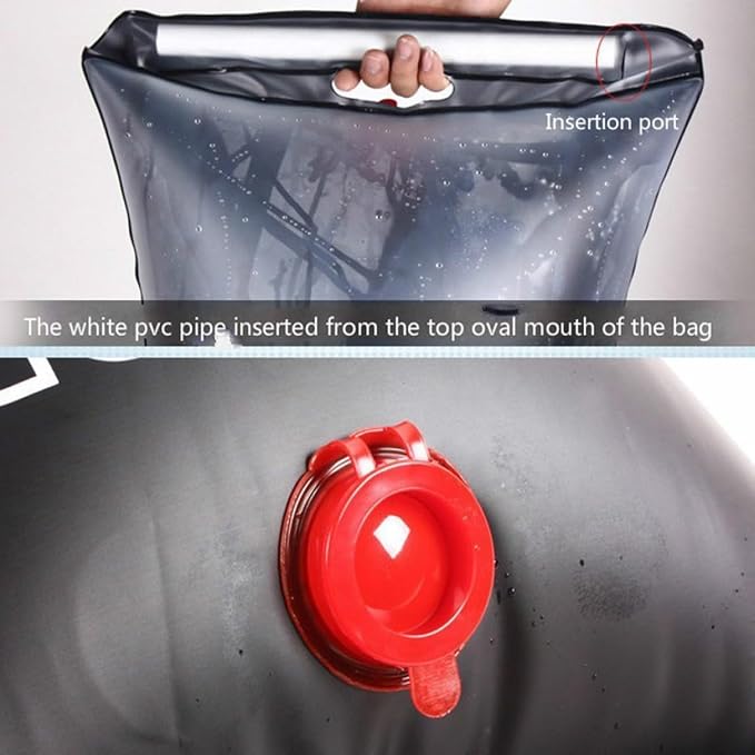 Solar Camp Shower Bag Solar Heated Outdoor Shower Bag Portable Bathing - Image 4