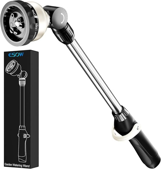 ESOW Garden Hose Watering Wand, 16 Inches Sprayer Wand, 9 Watering Patterns by ESOW