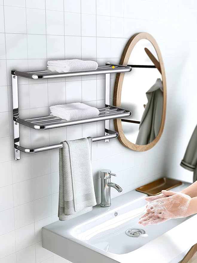 LUANT 24 Inch Bathroom Shelf 3-Tier Wall Mounting Rack - Image 2