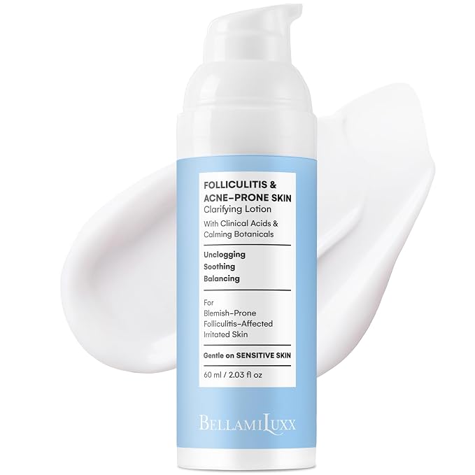Folliculitis Acne Lotion for Body: Helps Reduce Itch, Body Acne, Bumps & Uneven by CLEARSKINTRUECONFIDENCE