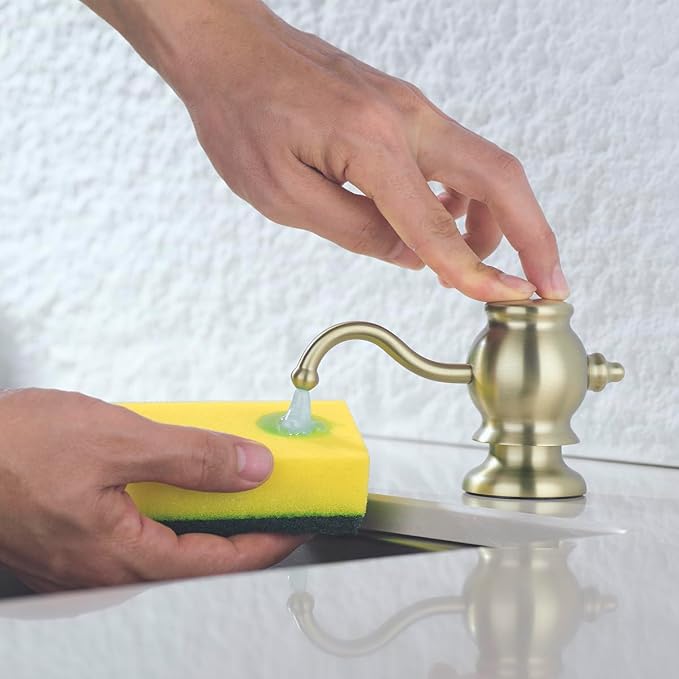 RANDOM Brushed Gold Soap Dispenser - Image 8